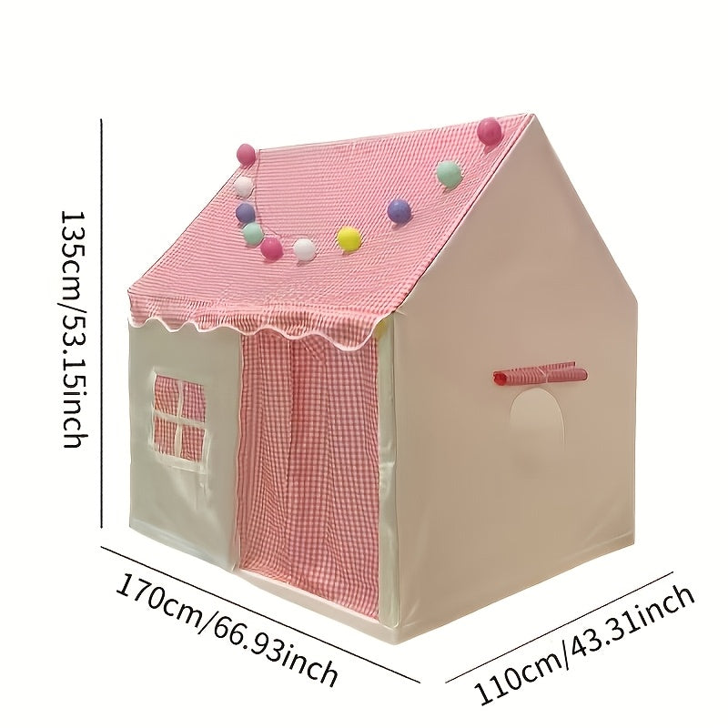 Kids' Pink Princess Castle Play Tent – image 3