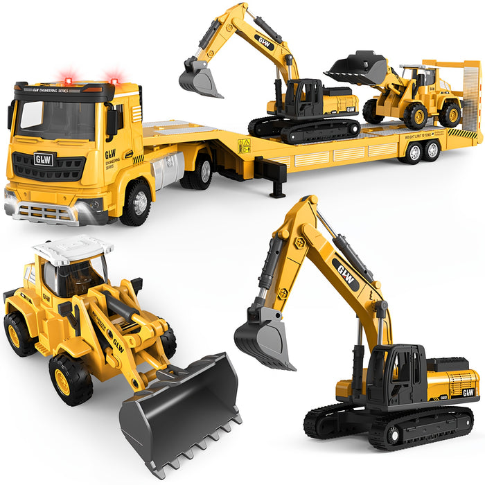 Kids' Yellow Construction Vehicle & Digger Toy Set – detail 4