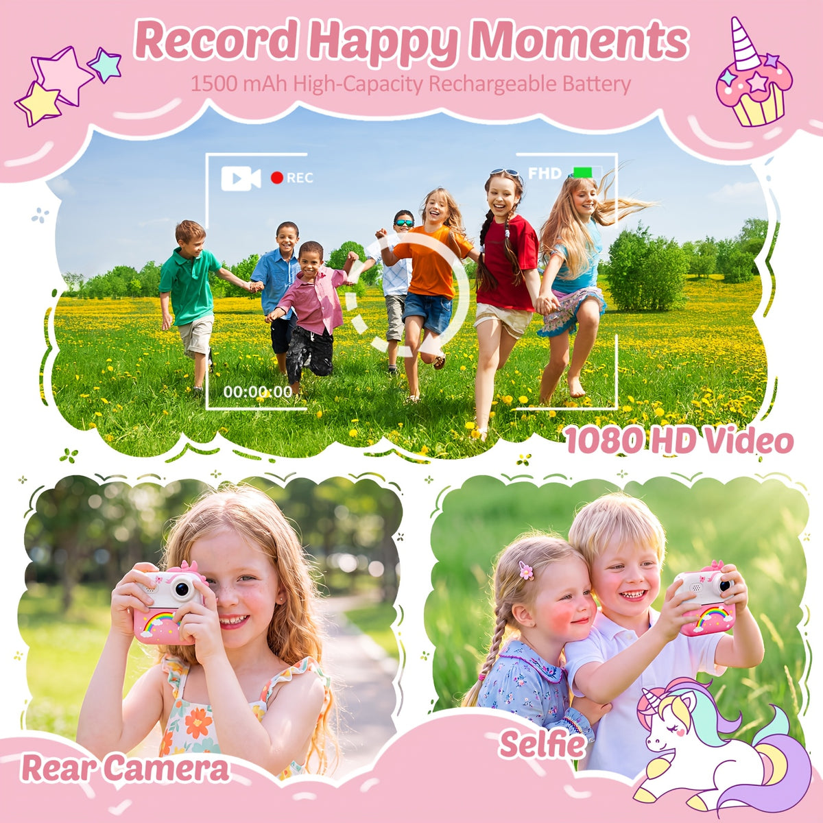 Kids' Pink Instant Print Camera with 32GB Memory Card – image 7