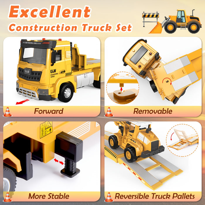 Kids' Yellow Construction Vehicle & Digger Toy Set – detail 3
