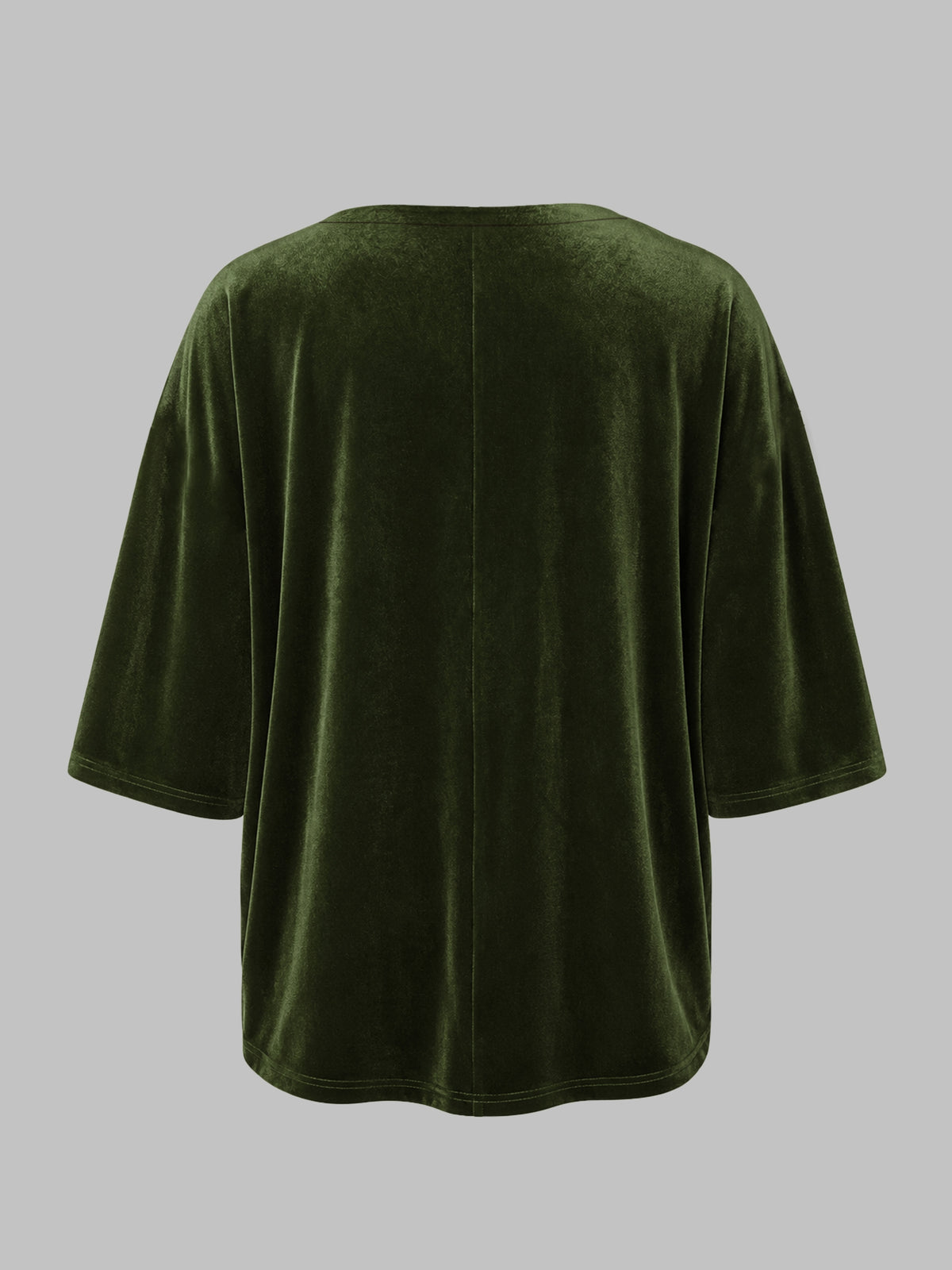 Plus Size Velvet V-Neck Relaxed Top – image 18