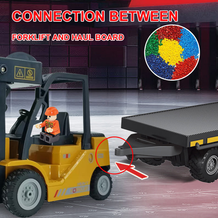 1:24 Remote Control Forklift Toy with Flatbed Trailer – detail 4