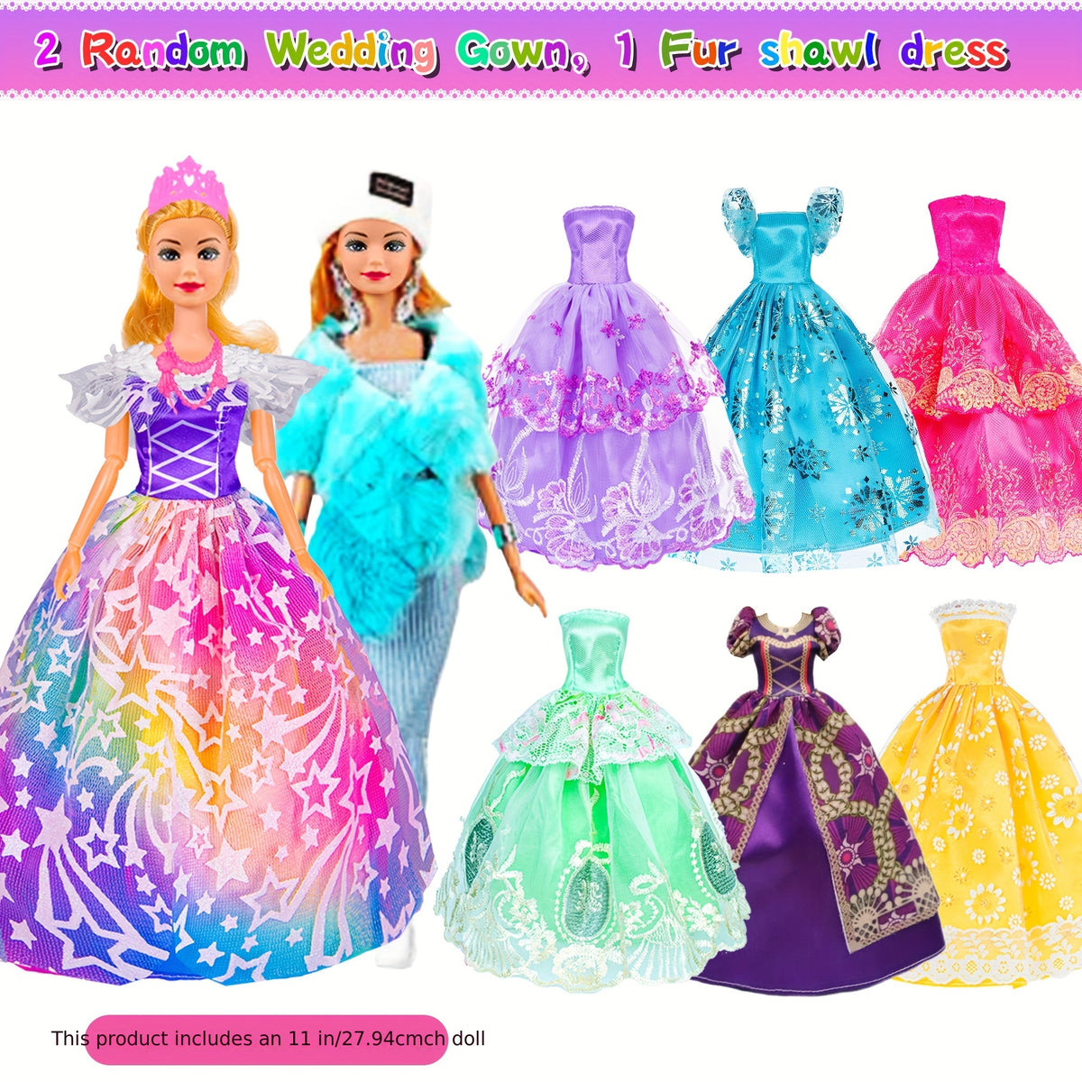 Dollbie 106-Piece Doll, Wardrobe & Clothing Accessory Set styled