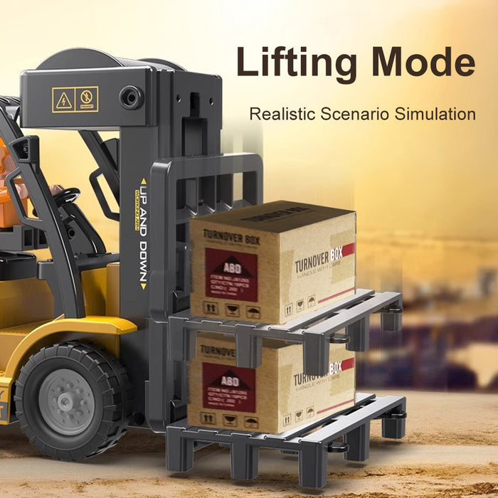 1:24 Remote Control Forklift Toy with Flatbed Trailer – detail 2