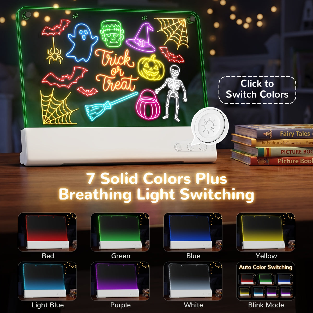Kids' Rechargeable LED Drawing Board with Dual Panels – image 6