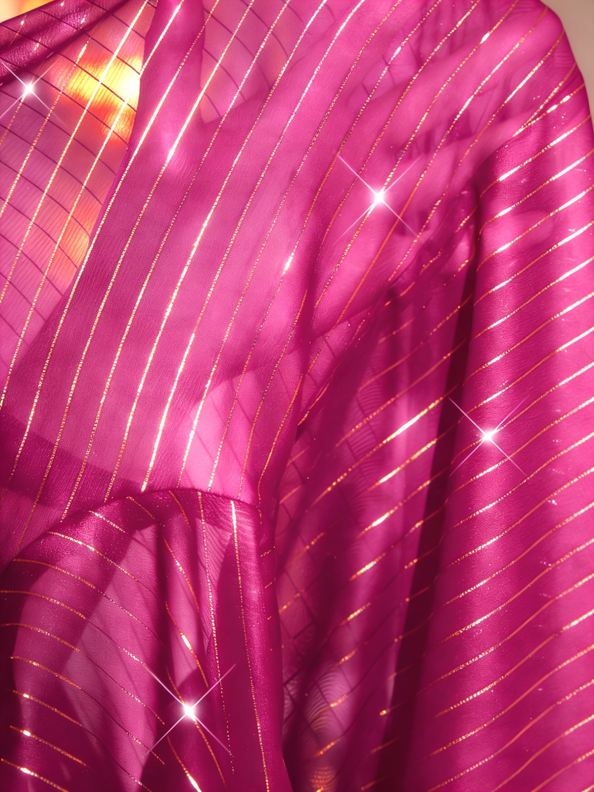 Plus Size Gold Stripe Longline Button-Up Shirt – image 25