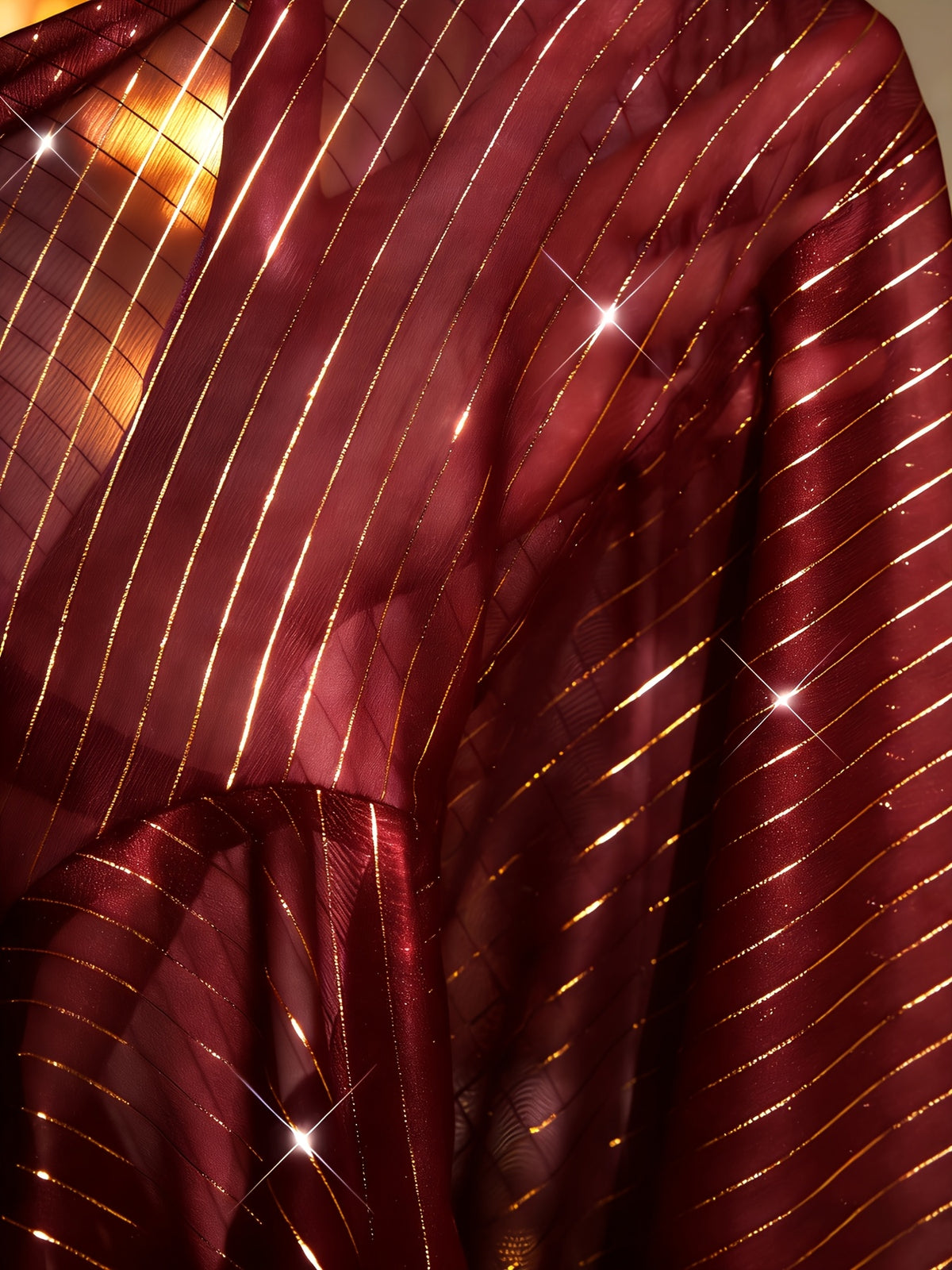 Plus Size Gold Stripe Longline Button-Up Shirt – image 13