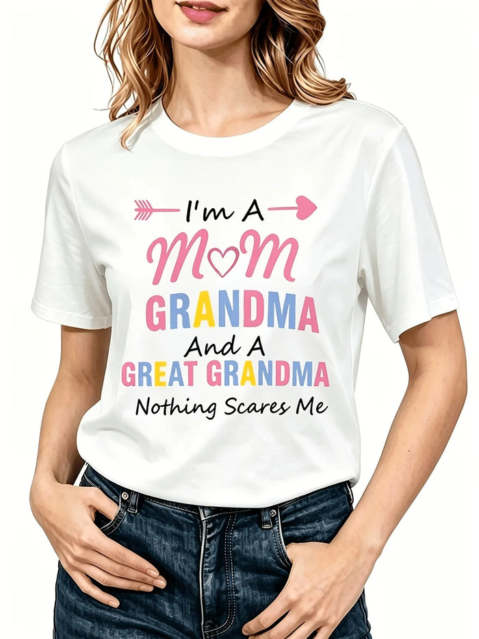 Mum, Grandma & Great-Grandma Slogan Cotton T-Shirt – detail 4