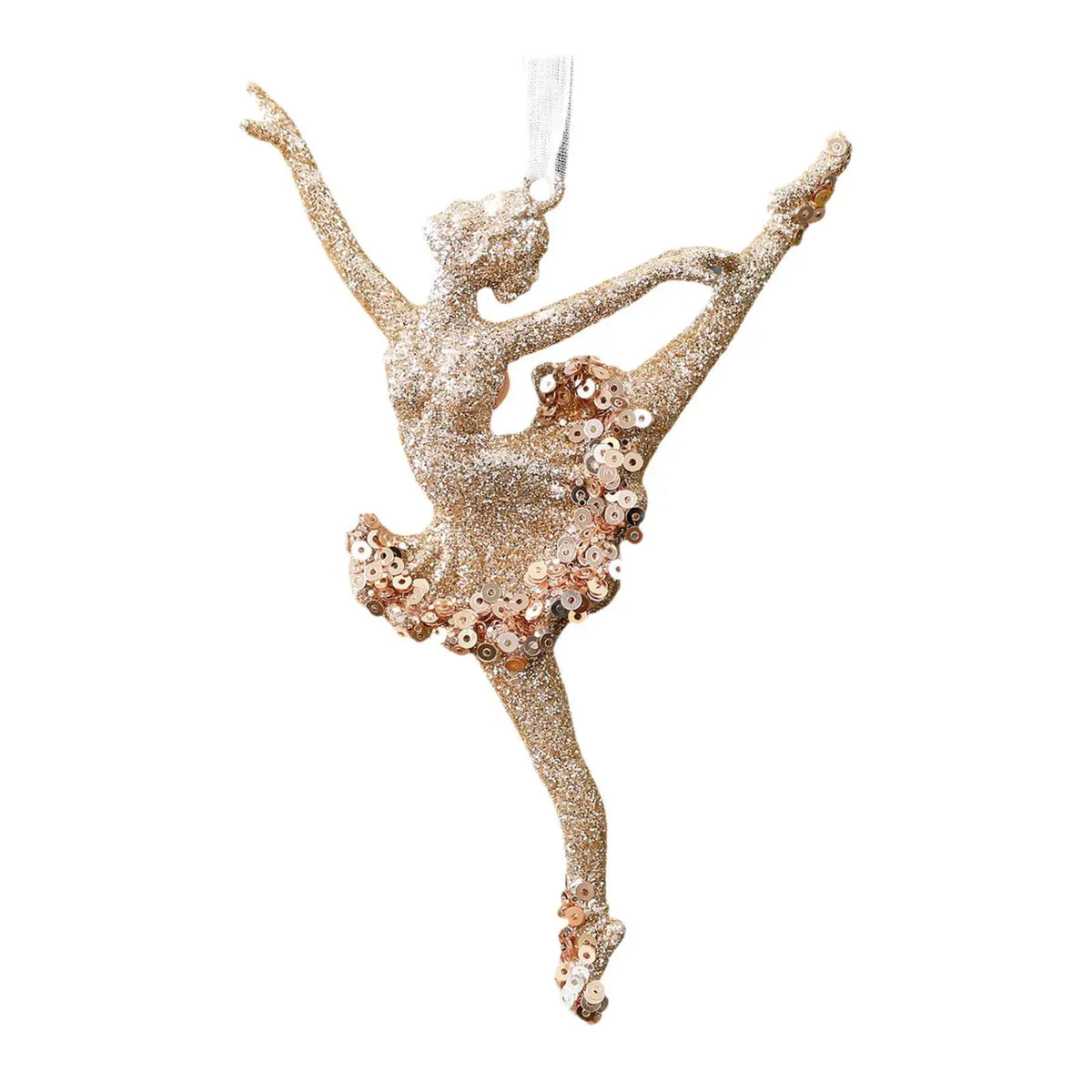 Gold Ballerina Hanging Christmas Tree Ornament – image 7