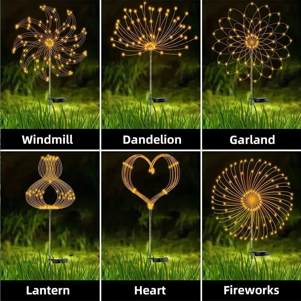 Solar Firework Garden Light with 60 Multicolour LEDs – image 2