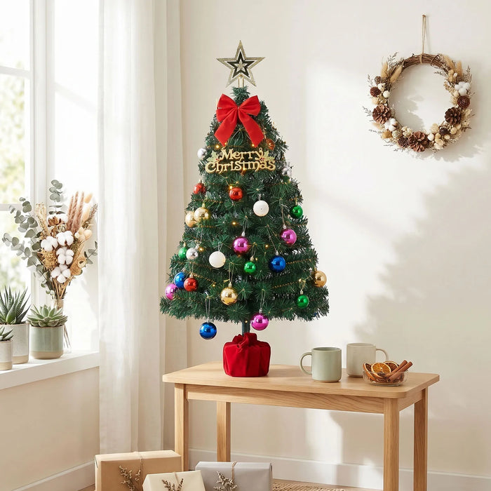 90cm Pre-Lit Mini Christmas Tree with 50 Warm White LEDs – detail 2