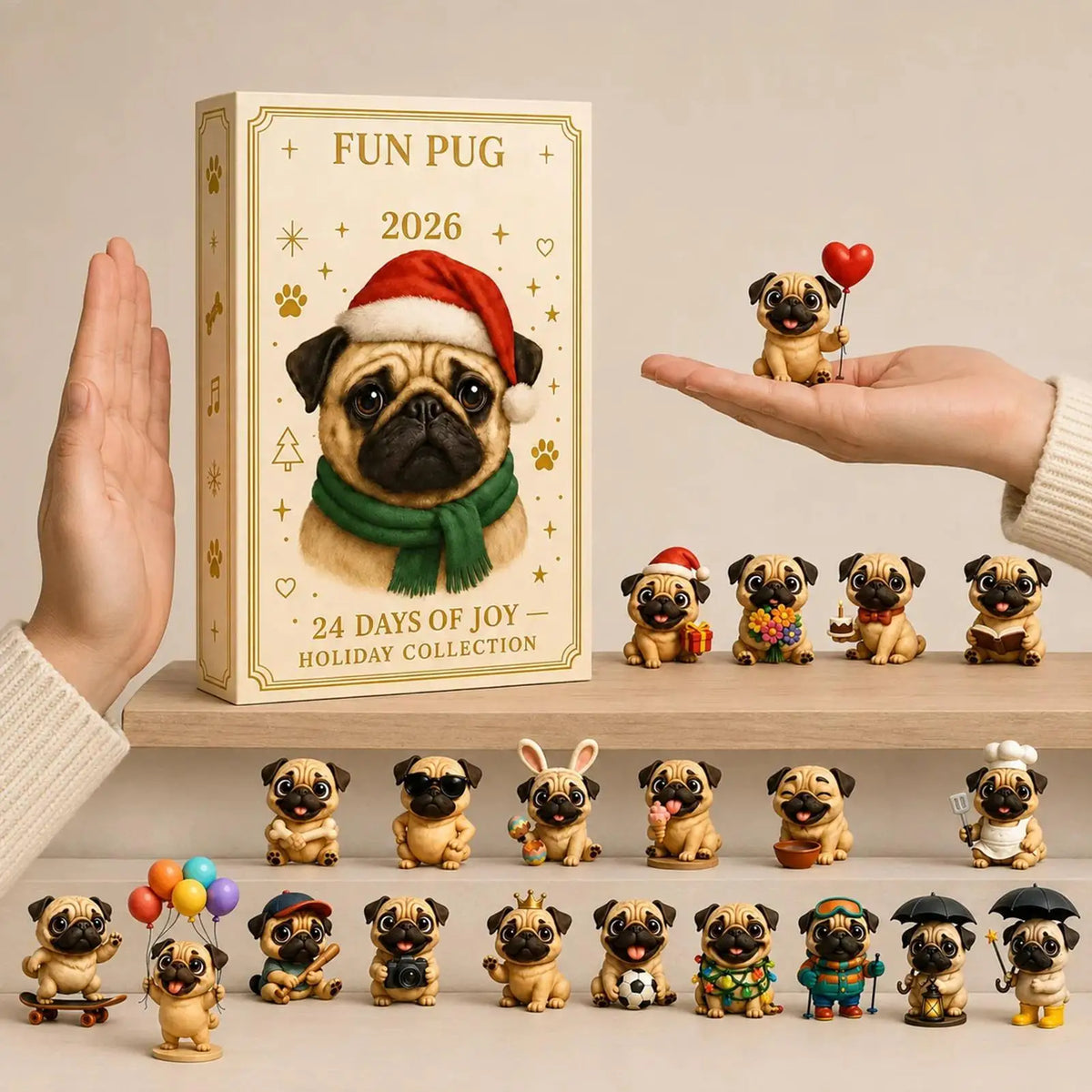 Pug Christmas Advent Calendar 2026 – 24-Day Countdown – image 3