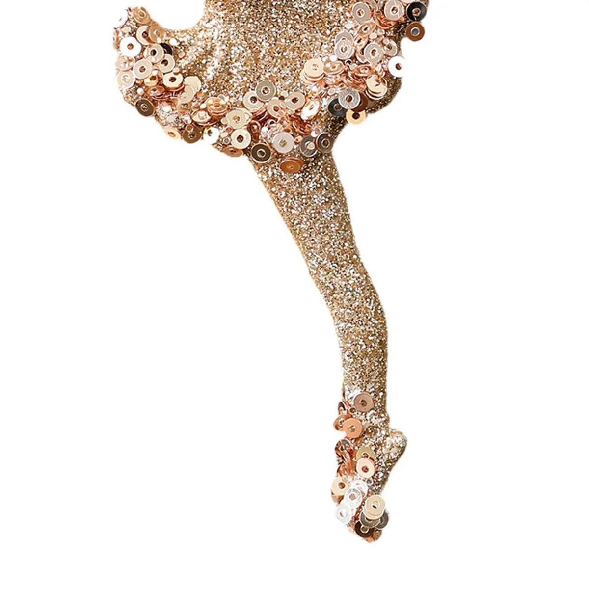 Gold Ballerina Hanging Christmas Tree Ornament – image 1