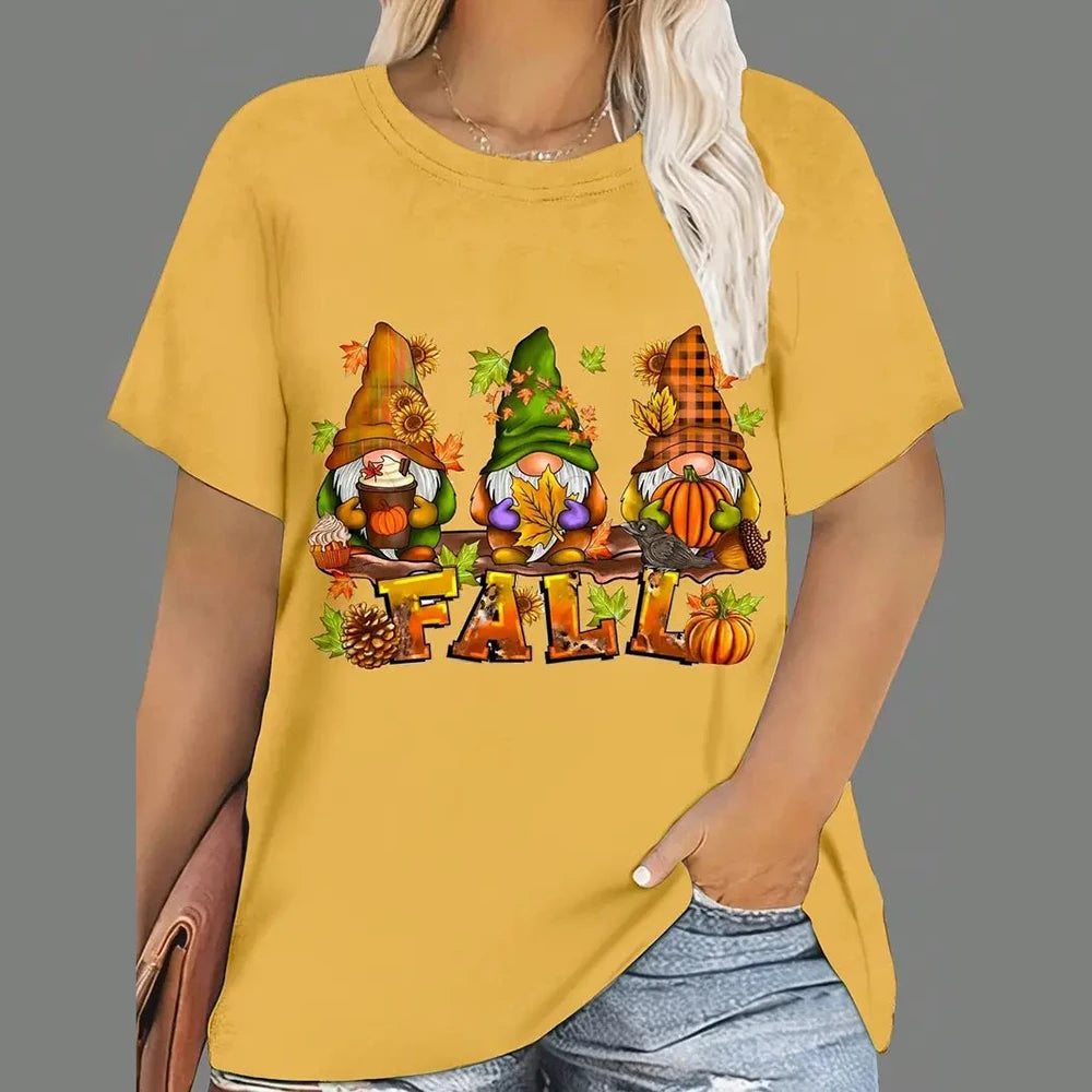 Christmas Santa Print Round-Neck T-Shirt-SALE – image 4