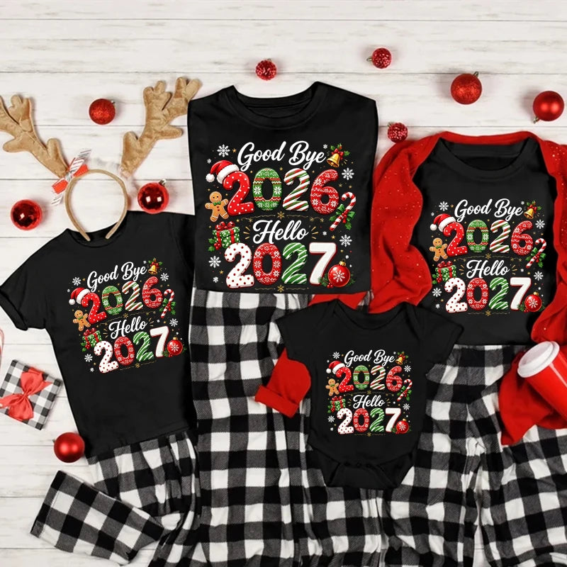 Goodbye 2026 Hello 2027 Matching Family T-Shirts & Baby Rompers – image 4