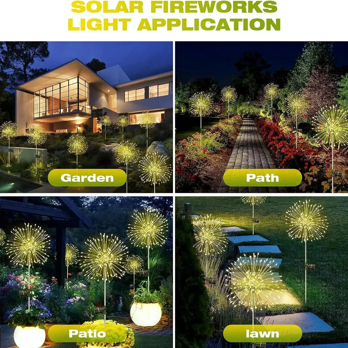 Solar Firework Garden Light with 60 Multicolour LEDs – image 3