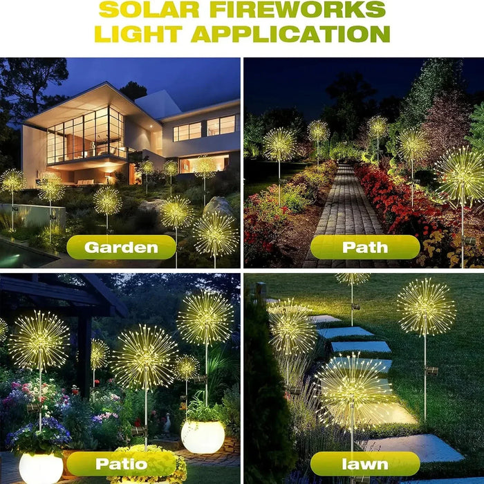 Solar Firework Garden Light with 60 Multicolour LEDs – detail 1