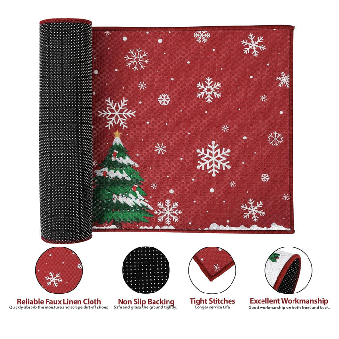 Christmas Santa & Tree Indoor Doormat – detail 2