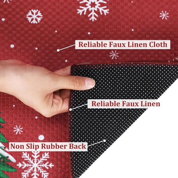 Christmas Santa & Tree Indoor Doormat – detail 3