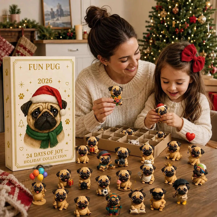 Pug Christmas Advent Calendar 2026 – 24-Day Countdown – detail 4