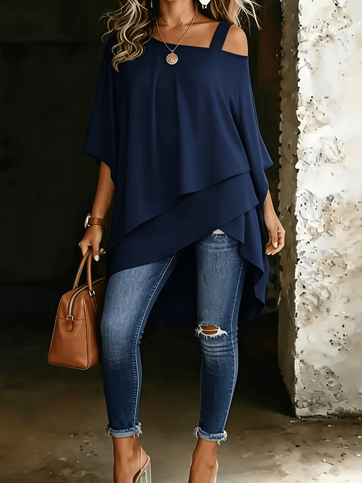 Plus Size Off-Shoulder Three-Quarter Sleeve Top – image 11