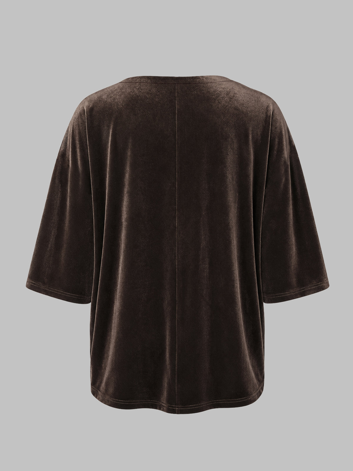 Plus Size Velvet V-Neck Relaxed Top – image 14