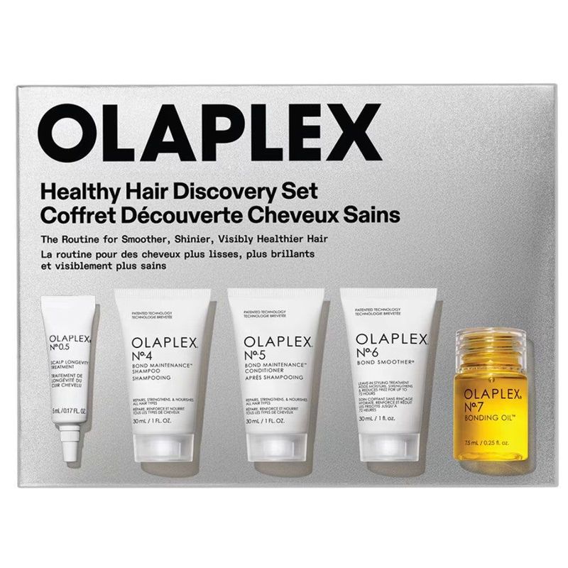 Olaplex Haircare Gift Set with Shampoo, Conditioner & Scalp Treatment styled