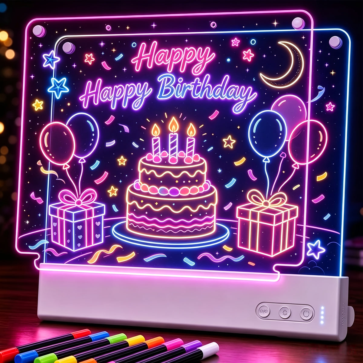 Kids' Rechargeable LED Drawing Board with Dual Panels – image 5