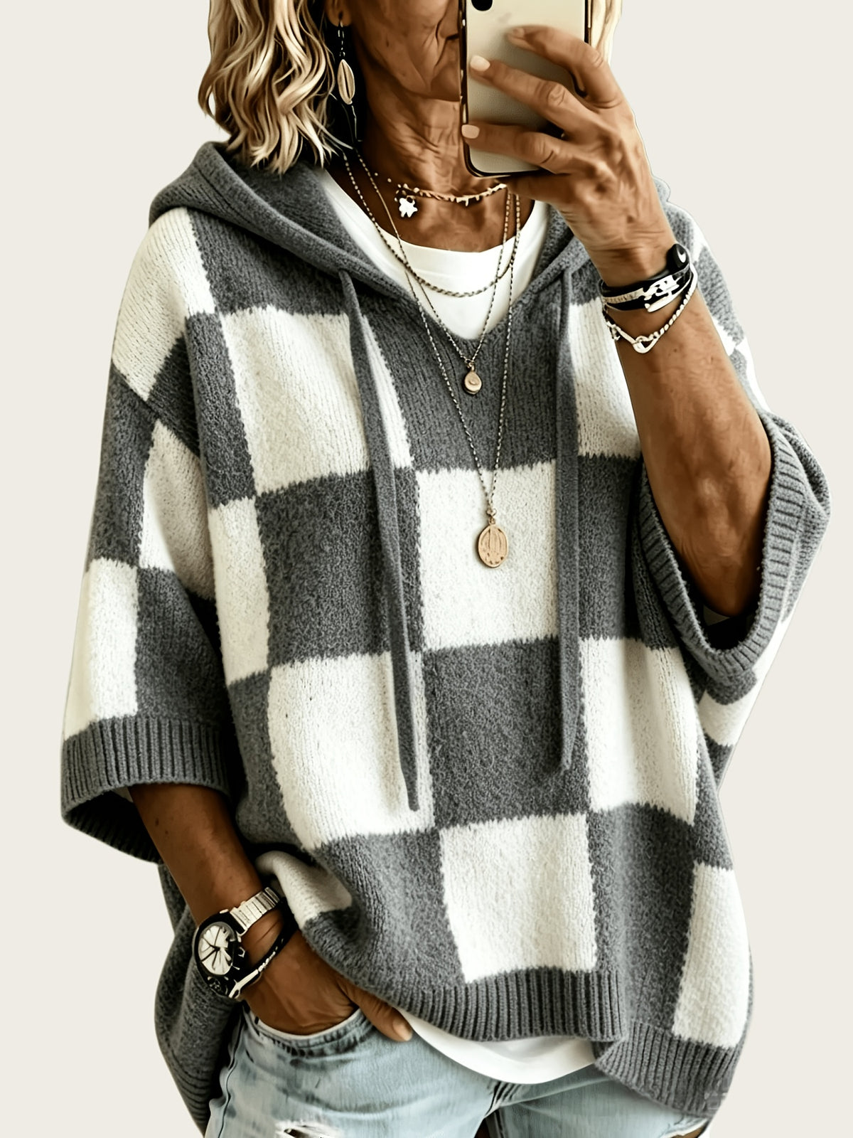 Plus Size Oversized Hooded Jumper – image 5
