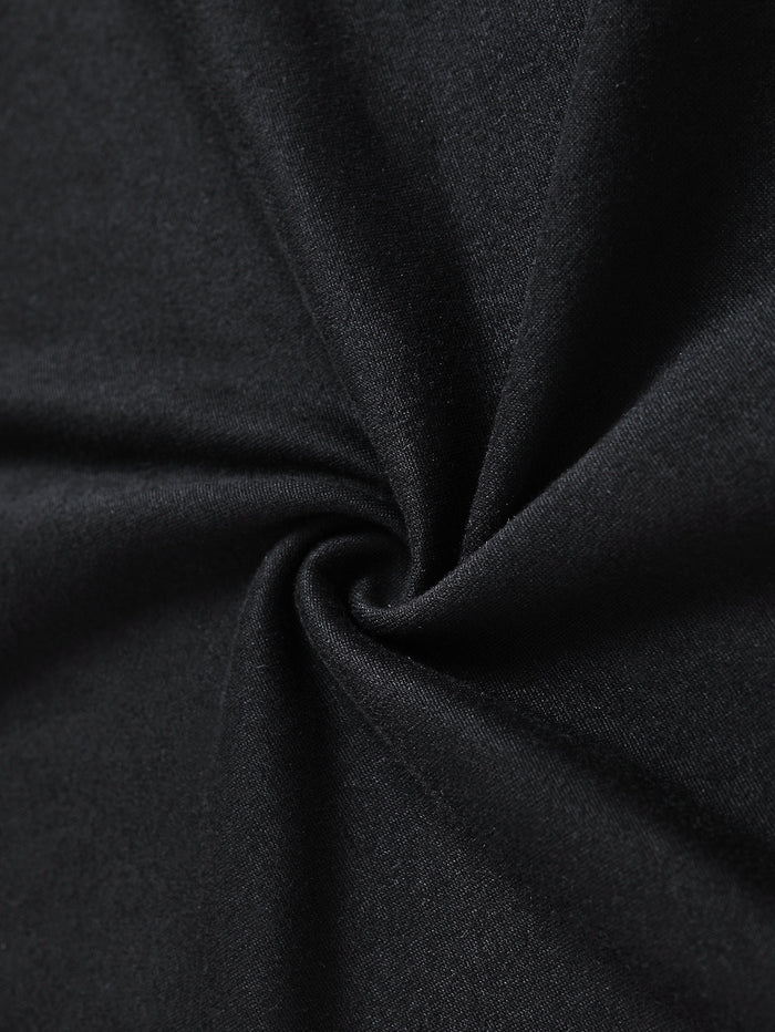 Plus Size Black Grandma Claus Top & Trousers Set – detail 1