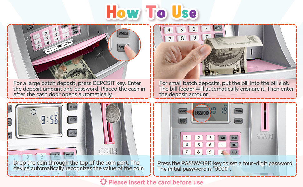 Kids' Password-Protected ATM Piggy Bank Toy – image 3