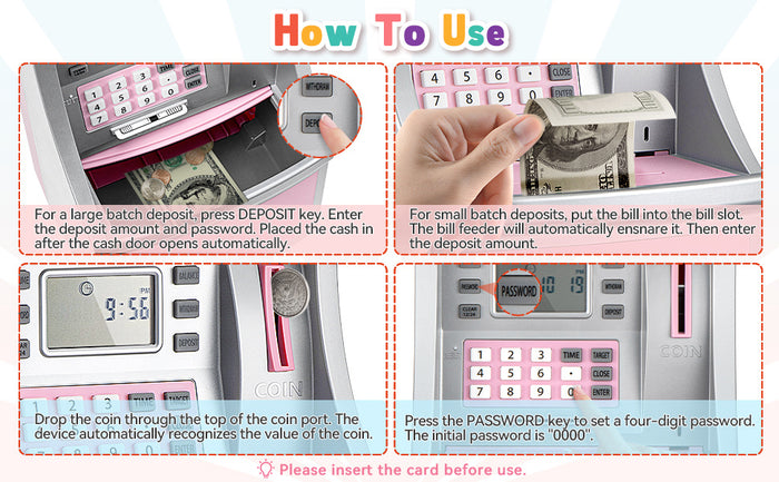 Kids' Password-Protected ATM Piggy Bank Toy – detail 1