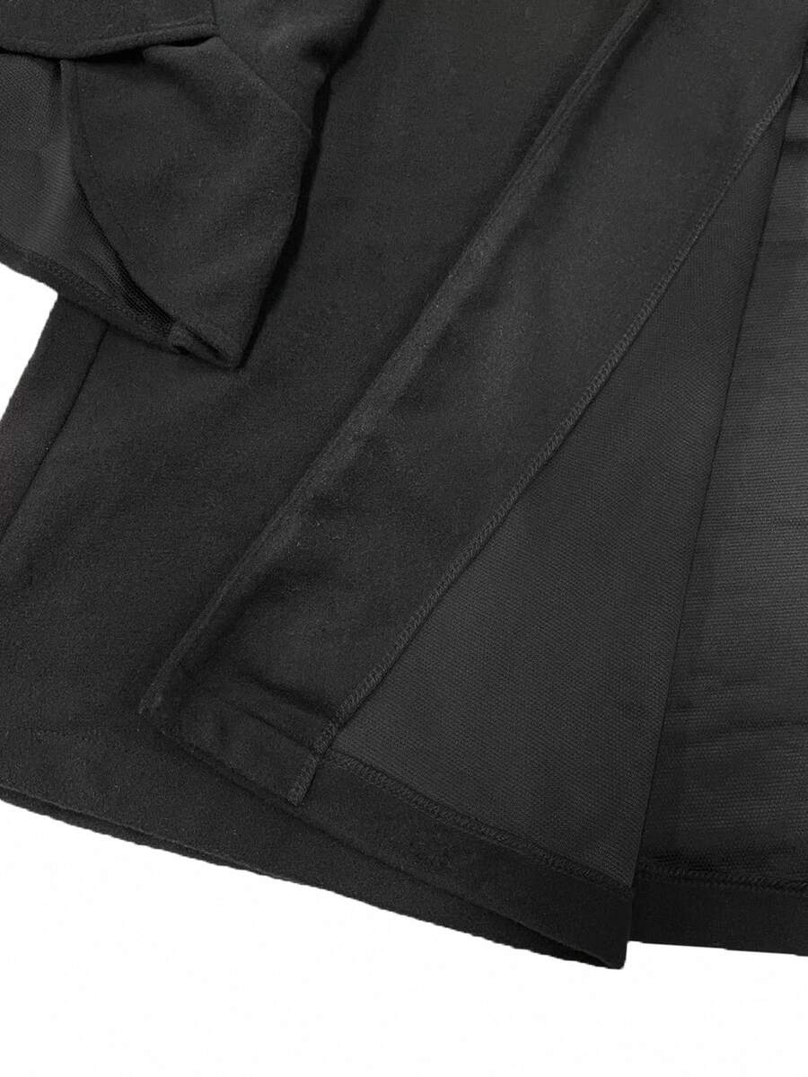 Plus Size Black Ruffle Jacket with Stand Collar – image 7