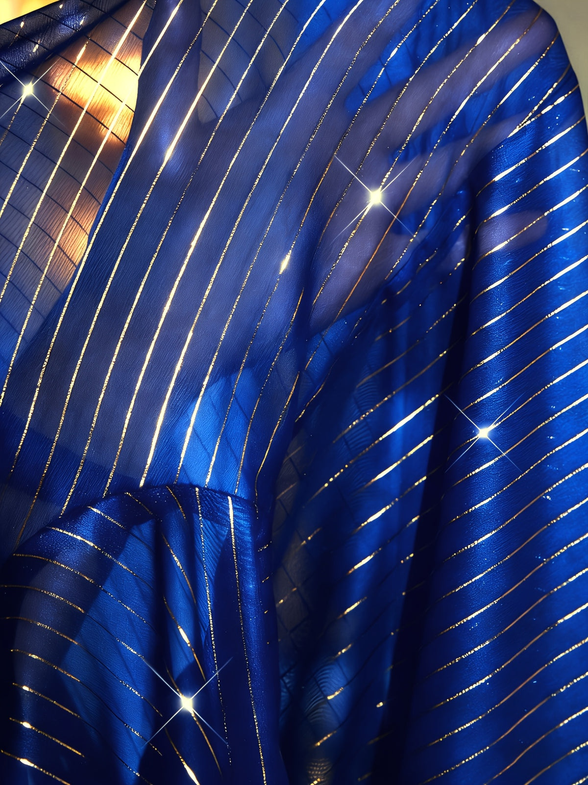 Plus Size Gold Stripe Longline Button-Up Shirt – image 29