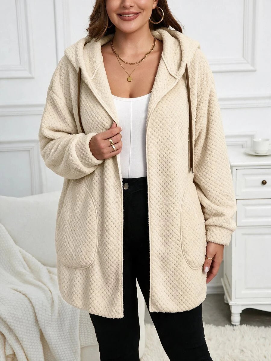 Plus Size Hooded Zip-Up Teddy Jacket – image 32