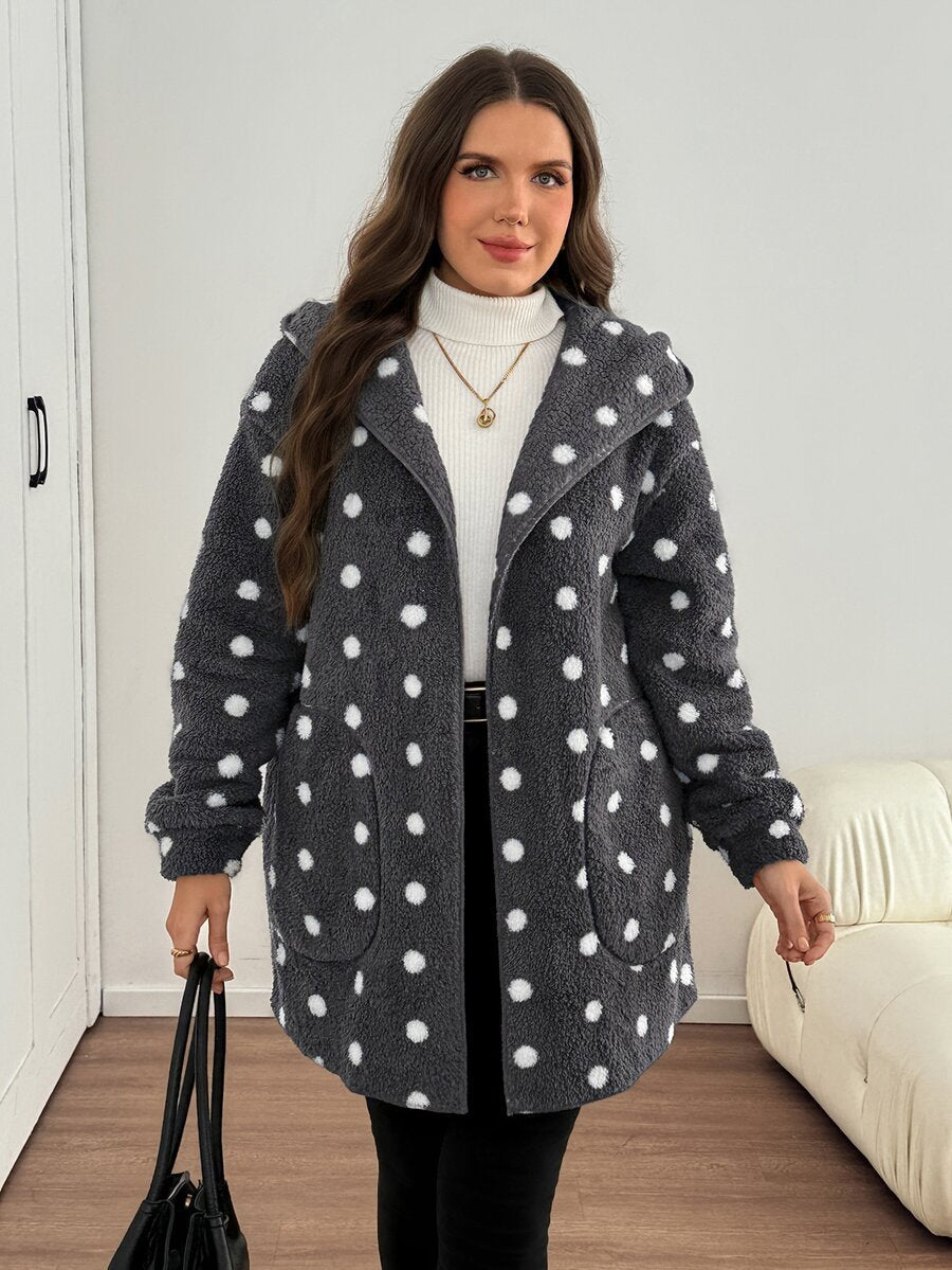 Plus Size Hooded Zip-Up Teddy Jacket – image 94