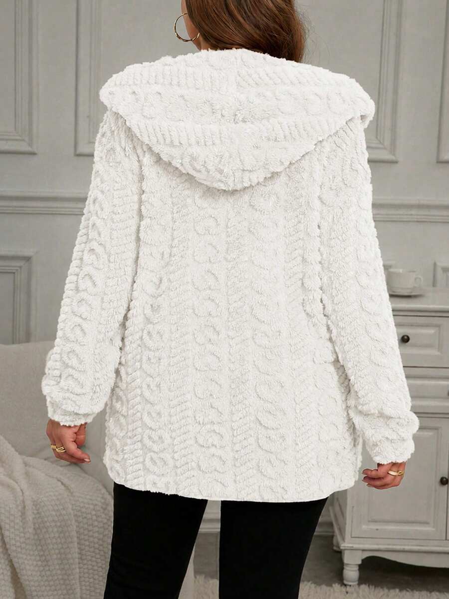 Plus Size Hooded Zip-Up Teddy Jacket – image 46