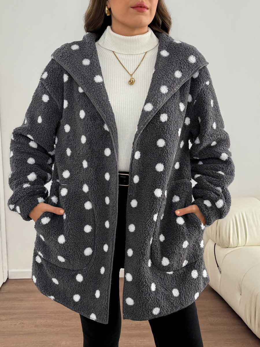 Plus Size Hooded Zip-Up Teddy Jacket – image 95