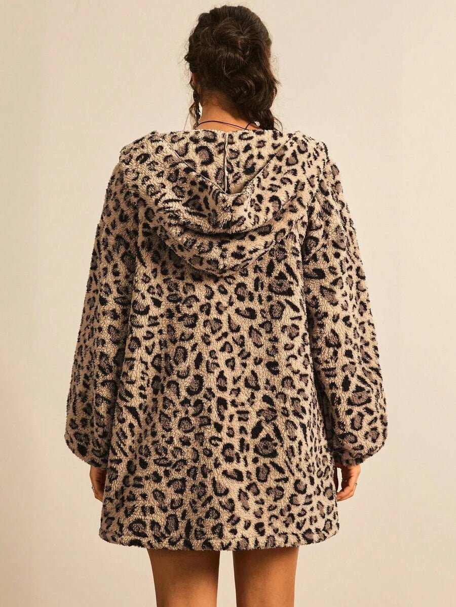 Plus Size Hooded Zip-Up Teddy Jacket – image 100
