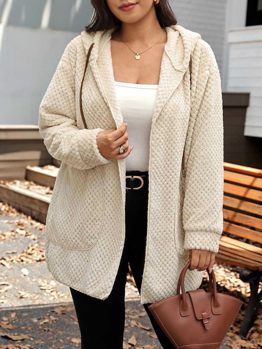 Plus Size Hooded Zip-Up Teddy Jacket – image 27