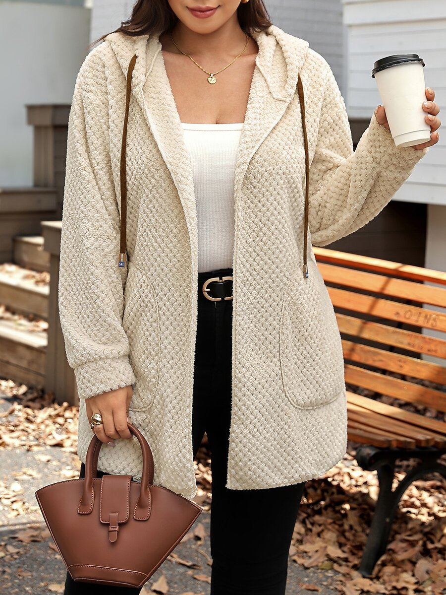 Plus Size Hooded Zip-Up Teddy Jacket – image 29