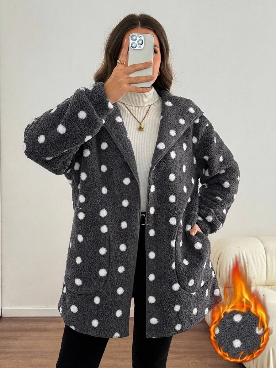 Plus Size Hooded Zip-Up Teddy Jacket – image 97