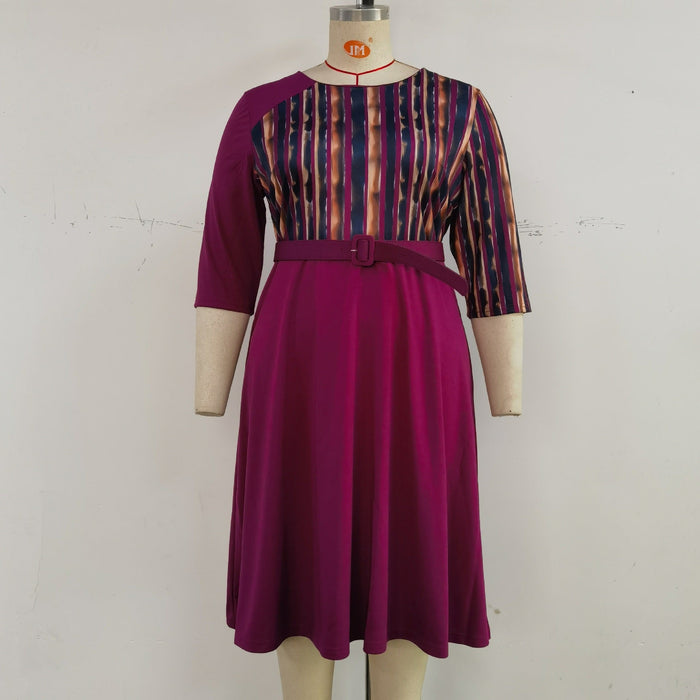 Plus Size Printed A-Line Dress – detail 2