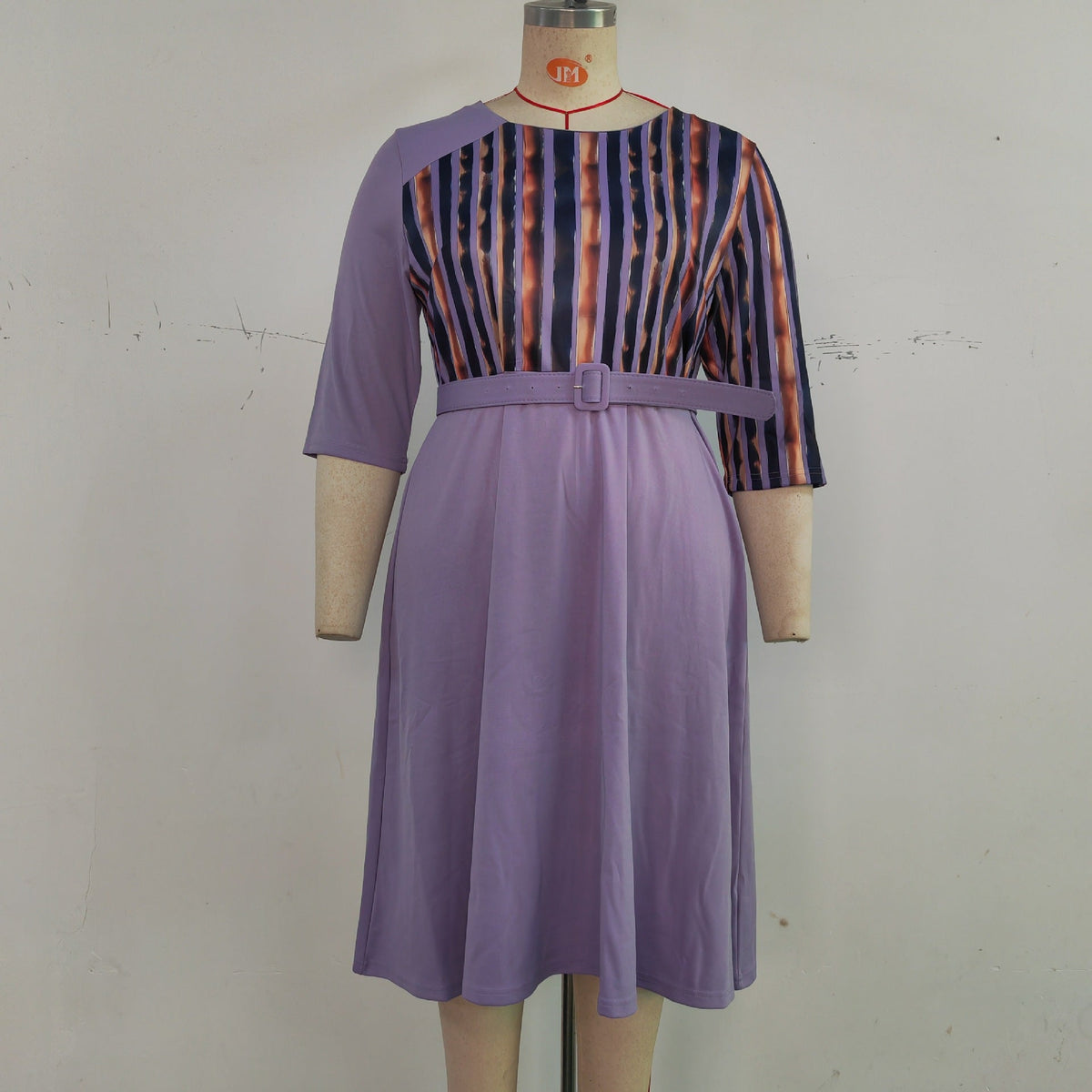 Plus Size Printed A-Line Dress – image 6