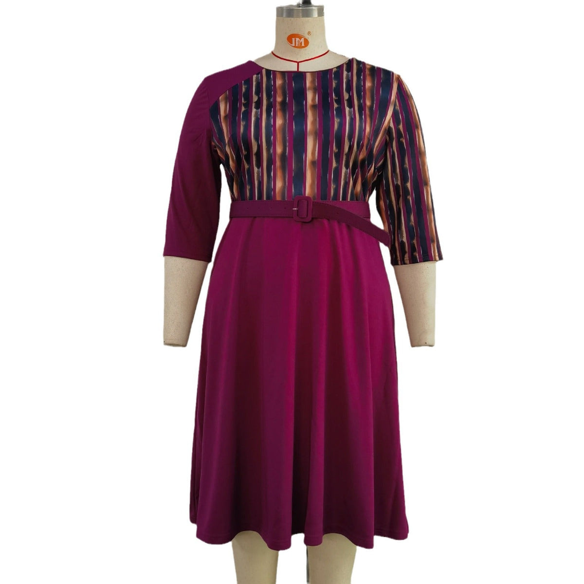 Plus Size Printed A-Line Dress – image 8