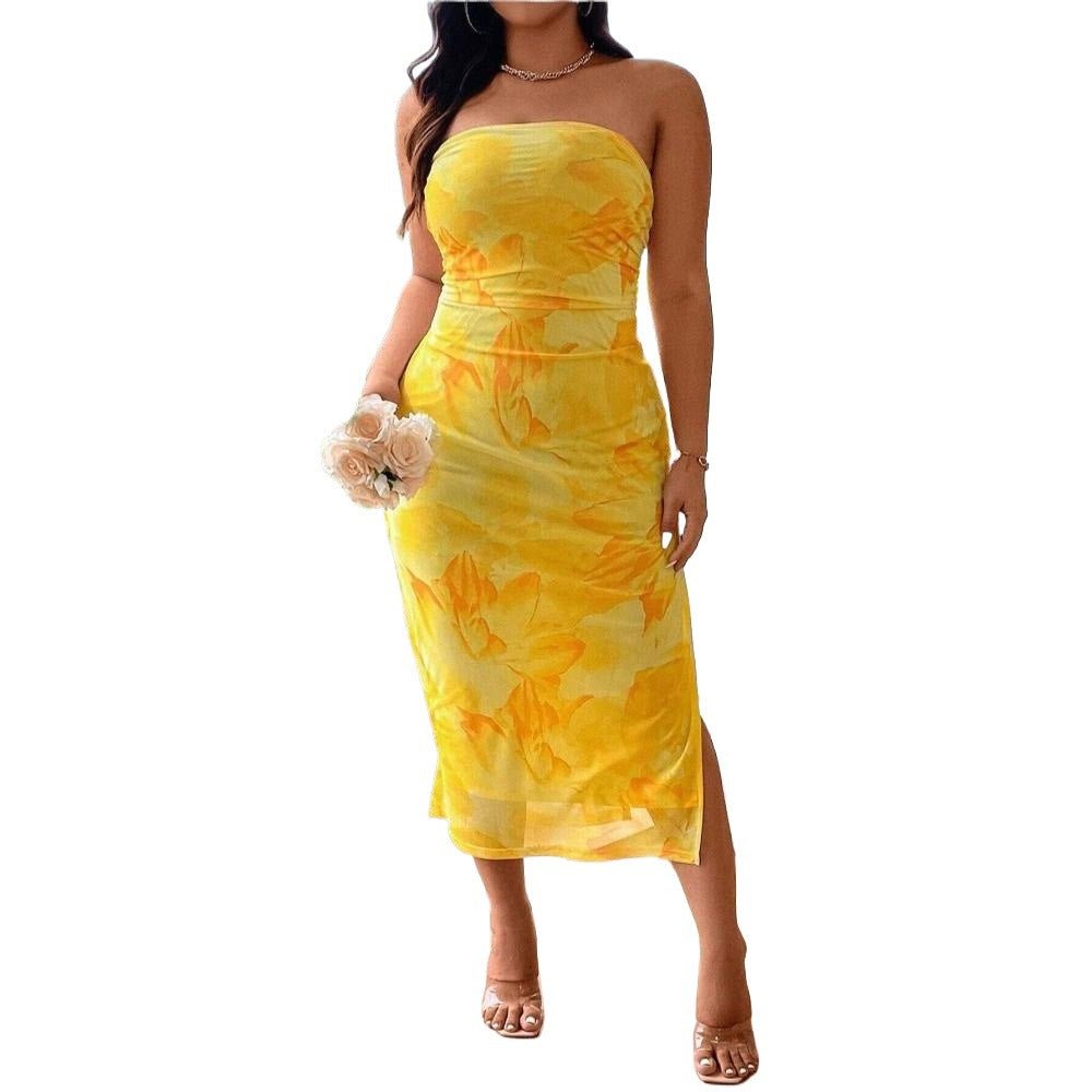 Plus Size Sleeveless Floral Print Long Dress – image 5