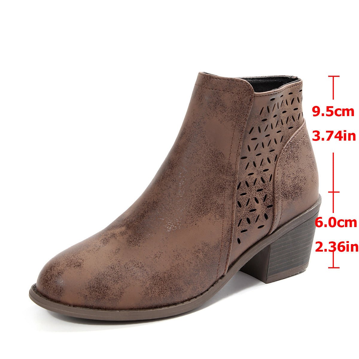 Women's Wide Fit Laser-Cut Block Heel Boots – image 21