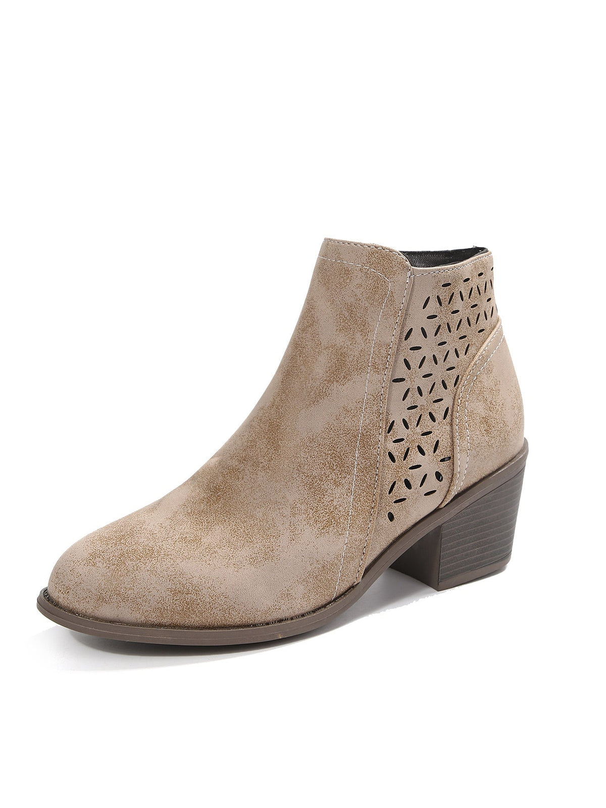 Women's Wide Fit Laser-Cut Block Heel Boots – image 8