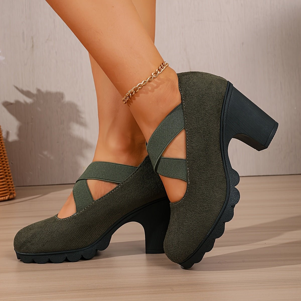 Women's Wide Fit Platform Block Heel Shoes – image 20