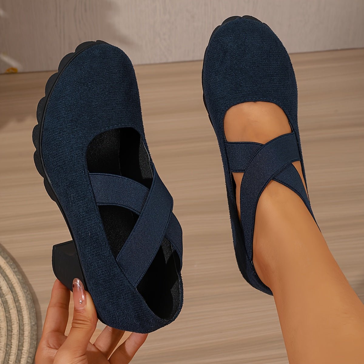 Women's Wide Fit Platform Block Heel Shoes – image 7
